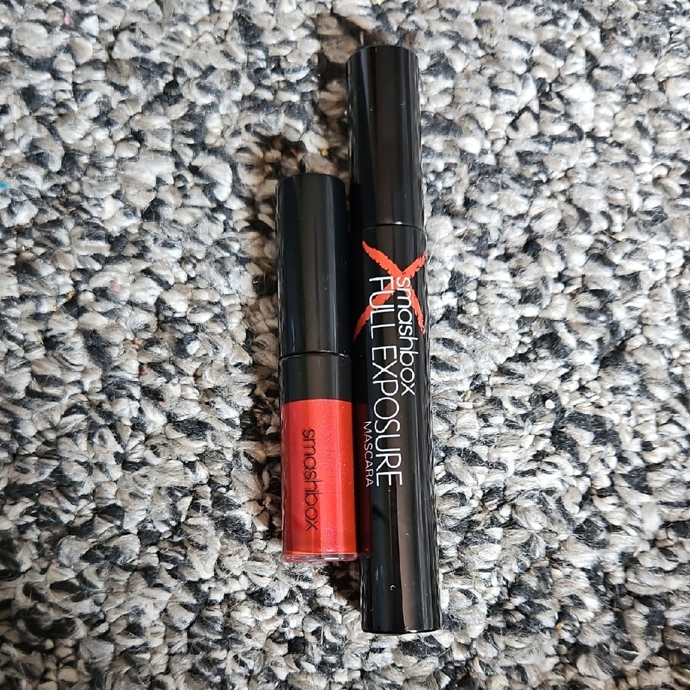 Smashbox Red Lipstick and Black Mascara